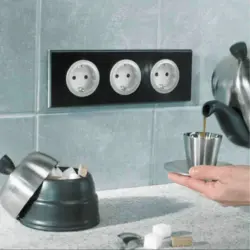 Sockets On The Countertop In The Kitchen Photo In The Interior