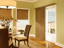 Roller Blinds For The Kitchen With A Balcony Window Photo