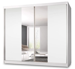 Wardrobe in the bedroom with a mirror photo dimensions