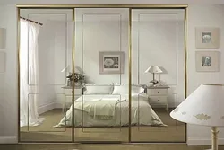 Шкаф купе в спальню с зеркалом фото размеры