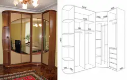 Wardrobe In The Bedroom With A Mirror Photo Dimensions