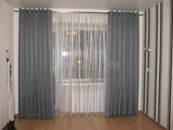 Тюль и шторы в спальню на люверсах фото
