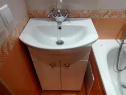 How To Install A Sink With A Cabinet In The Bathroom Photo