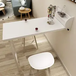 Dining Table For A Small Kitchen Against The Wall Photo