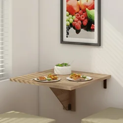 Dining Table For A Small Kitchen Against The Wall Photo