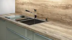 Countertop санги ҳезум назар барои акс ошхона