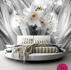 3 d wallpaper for bedroom photo with flowers
