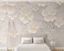 3 d wallpaper for bedroom photo with flowers