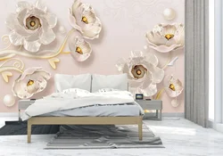 3 D Wallpaper For Bedroom Photo With Flowers