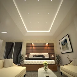 Photo of suspended ceilings square within a square in the living room