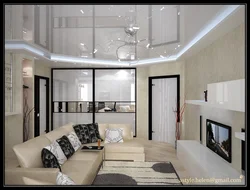 Photo of suspended ceilings square within a square in the living room