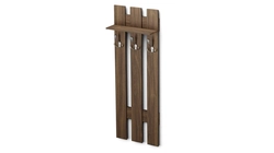 Coat Rack With Shelf In The Hallway Made Of Wood Photo