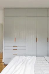 White Wardrobe In The Bedroom On The Entire Wall Photo