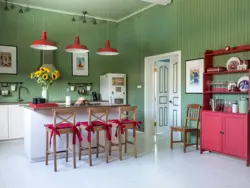 What Color To Paint The Kitchen At The Dacha Photo