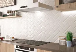 Сафолҳои Backsplash Ошхона Сафед Бо Кунҷҳои Акс