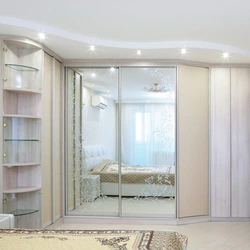 Wardrobe To The Ceiling In The Bedroom With Suspended Ceilings Photo