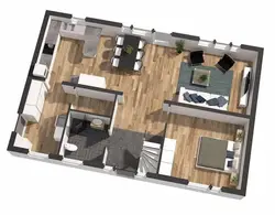 Layout of a one bedroom house 8 by 8 photo
