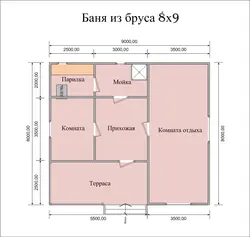 Планировка дома с одной спальней 8 на 8 фото