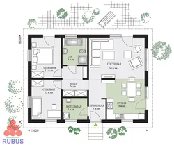 Projects Of Houses With Two Bedrooms Free Drawings And Photos