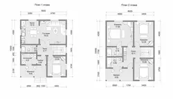 Проекты домов с двумя спальнями бесплатно чертежи и фото