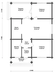 Projects Of Houses With Two Bedrooms Free Drawings And Photos