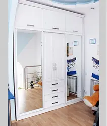 Hallway cabinets with hinged doors and mezzanines photo