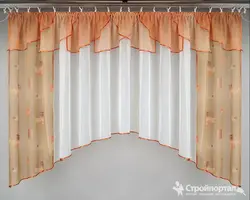 Как сшить шторы на кухню из остатков тюля фото
