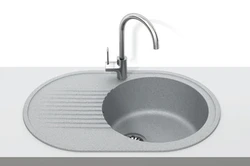 Sinks With A Wing For The Kitchen Made Of Artificial Stone Photo