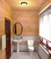 Bathroom In A Country House In A Wooden House Photo With Shower
