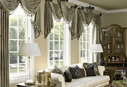 Curtains For The Living Room In A Modern Style With A Lambrequin, Photos Of Your Own