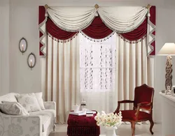 Curtains For The Living Room In A Modern Style With A Lambrequin, Photos Of Your Own