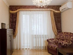 Curtains For The Living Room In A Modern Style With A Lambrequin, Photos Of Your Own