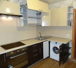 Kitchen 7 Sq M With Refrigerator And Washing Machine Photo