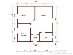 House layout 8 by 8 one-story with one bedroom photo