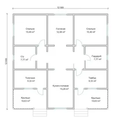 House Project 10 By 10 One-Story With 2 Bedrooms Photo