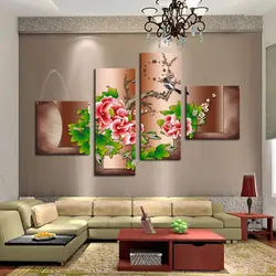 Living Room Interior Triptych