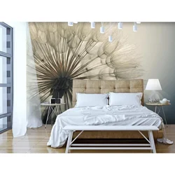 Bedroom interior dandelions