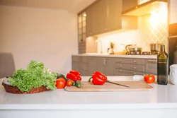 Kitchen interior vegetables