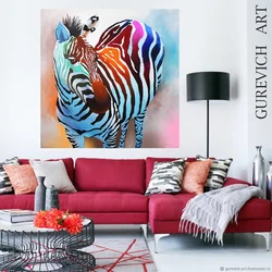 Интерьер гостиная зебра