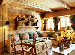 Oak living room interior