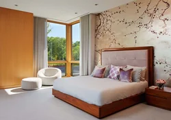 Bedroom interior silk