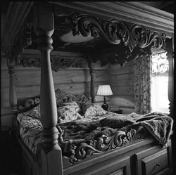 Carved bedroom interiors
