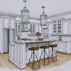 Voluminous kitchen interior