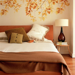 Autumn bedroom interior