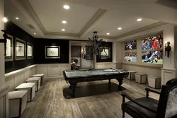 Living room billiard room interior