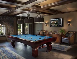 Living room billiard room interior