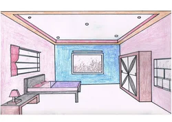 Living room interior perspective