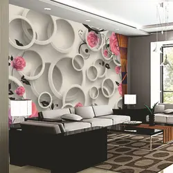 Living room interior in a circle