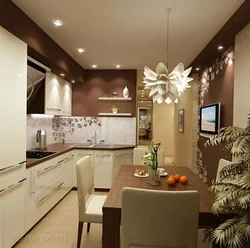 Kitchen interior white ceiling