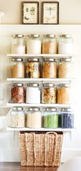 Jars in the kitchen interior
